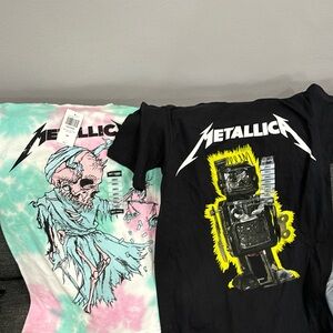 Metallica NWT t-shirts lot of 2 Small Hot Topic